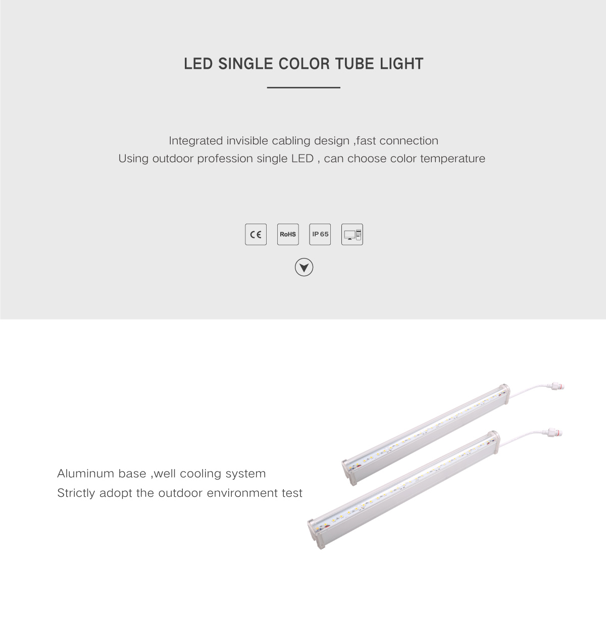 single color led tube lighting